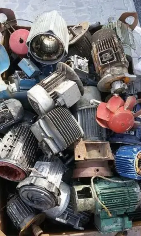Motores eléctricos recuperados para reciclaje